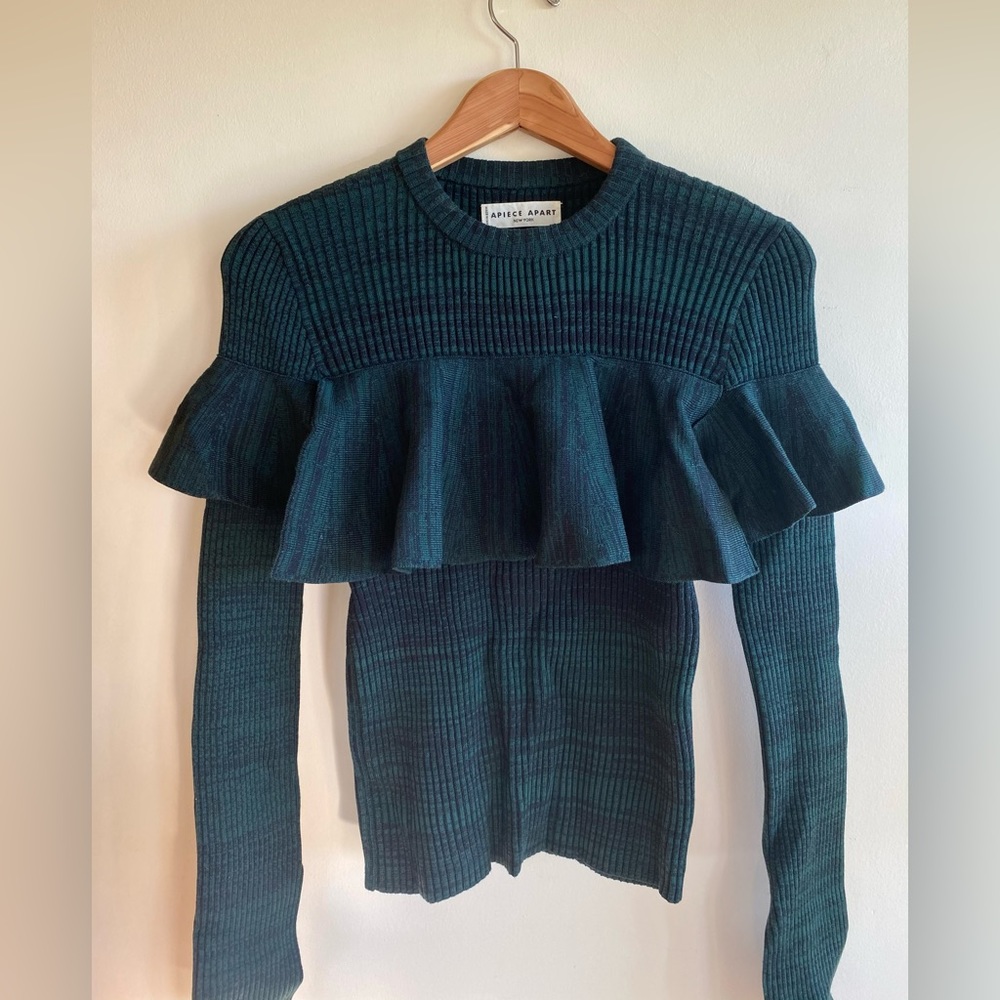 Apiece Apart Ruffle cotton Sweater